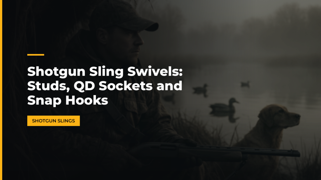 Shotgun Sling Swivels: Studs, QD Sockets and Snap Hooks. McLean Corp USA.