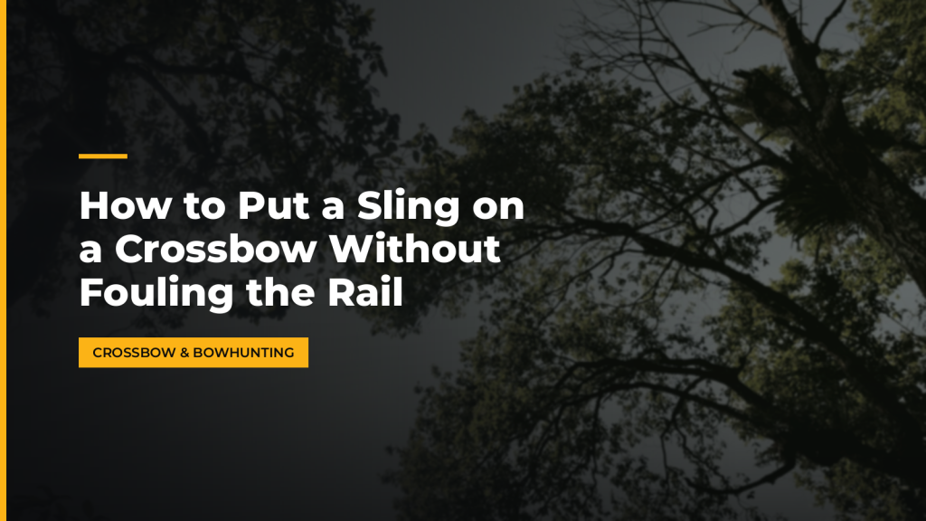 How to Put a Sling on a Crossbow Without Fouling the Rail. McLean Corp USA.