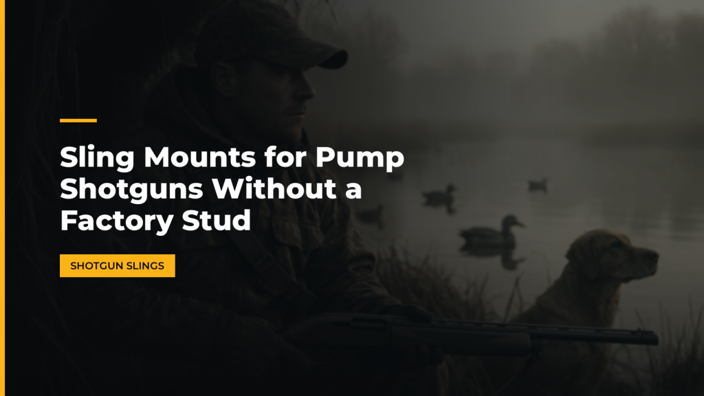 Sling Mounts for Pump Shotguns Without a Factory Stud. McLean Corp USA.