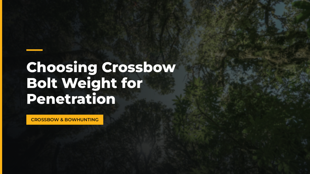Choosing Crossbow Bolt Weight for Penetration. McLean Corp USA.