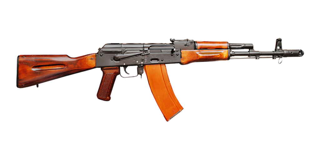 AK-74 with fixed wood stock.
