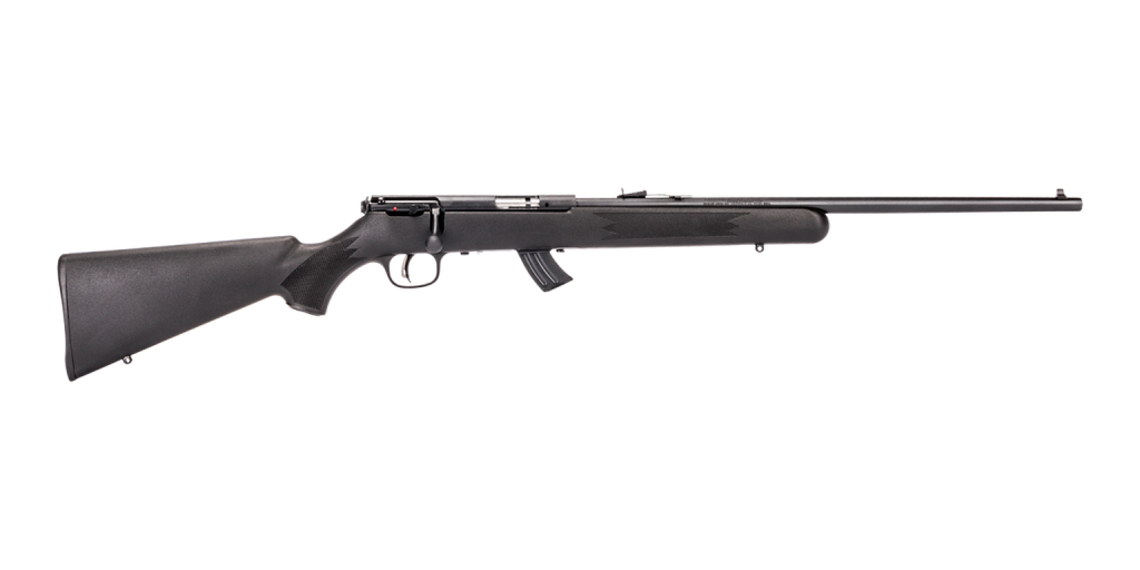 Savage Mark II F with black stock.