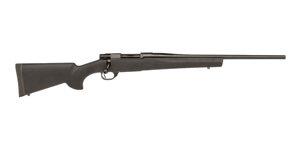 Howa 1500 bolt-action rifle with Hogue overmolded synthetic stock, right side