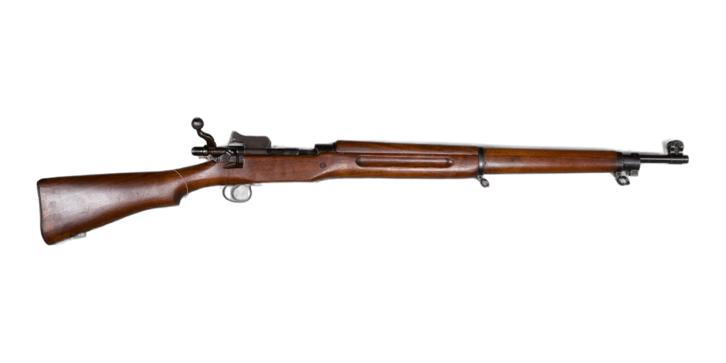 U.S. Model 1917 Enfield rifle shown from both sides, Swedish Army Museum collection