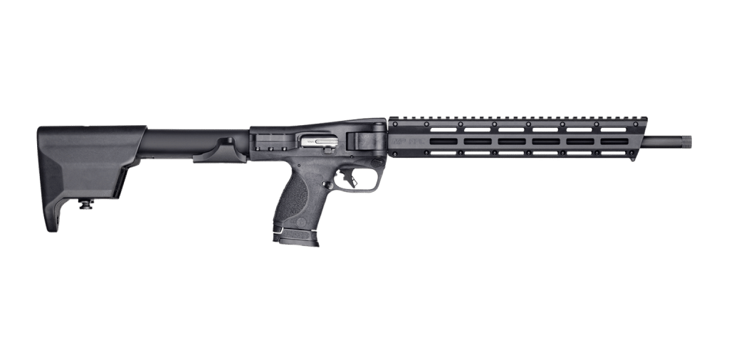 Smith & Wesson M&P FPC 9mm folding carbine, SKU 12575, right side, unfolded